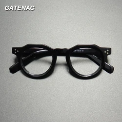 Gatenac Vintage Handmade Acetate Eyeglasses Frame Men 2025 New Quality Glasses Frame Women Retro Luxury Brand Designer Eyewear