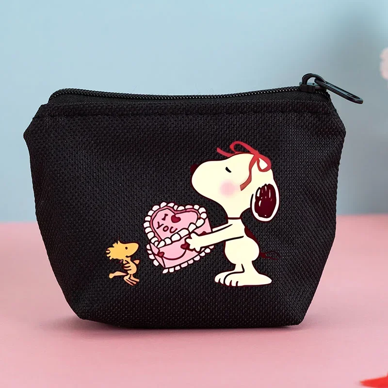 Snoopy Coin Purse Mini Bags Cute Anime Zipper Wallet Square Key Card Bag Kids Storage Pocket Pack Card Holder Girl Birthday Gift