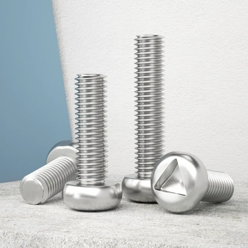M3 Anti-theft Screws 304 Stainless Steel Round Pan Head Triangular Slot Internal Triangular Bolts Special Shape Hardware Fastene