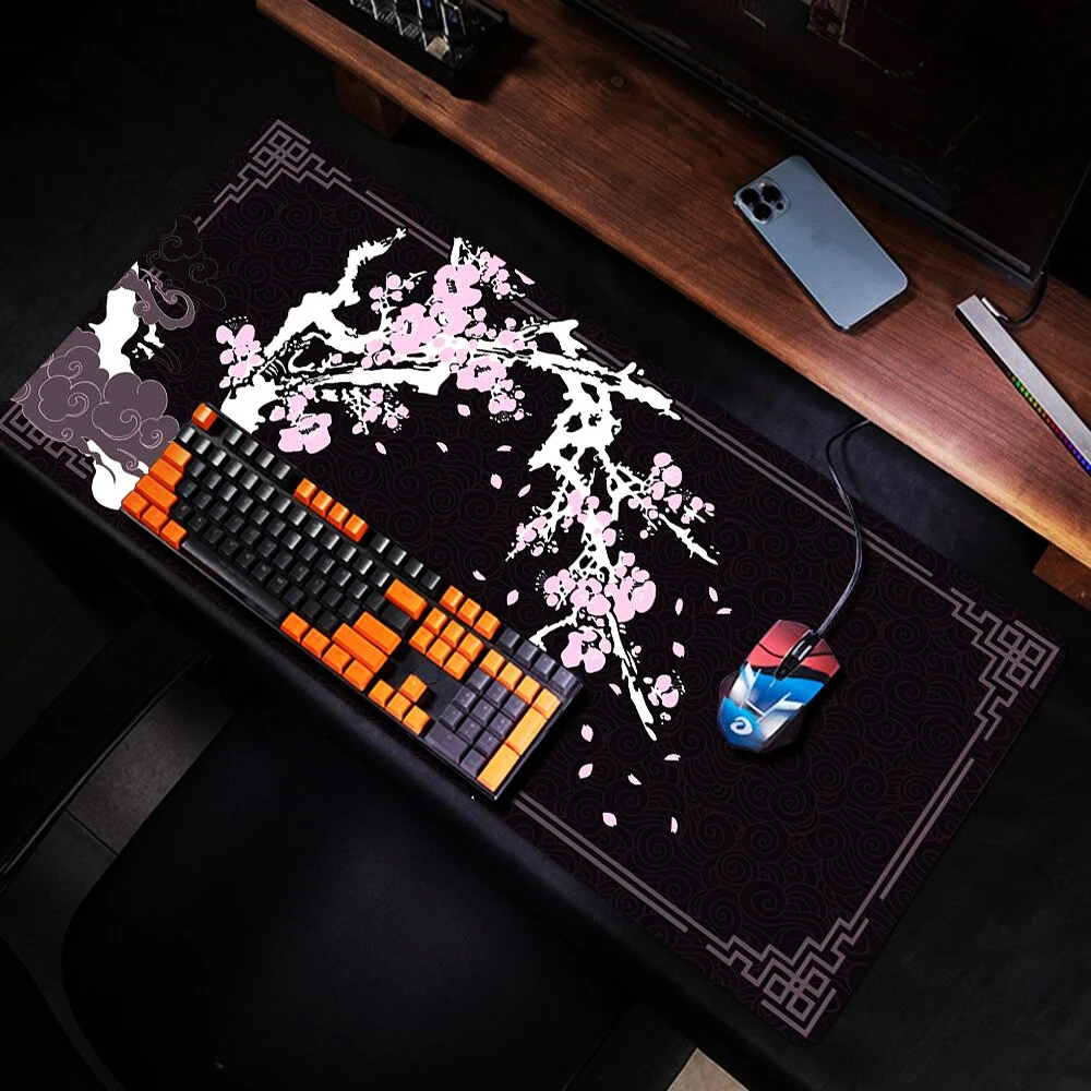 Japanese-style large mouse pad flower Xxl gaming keyboard computer desk pad accessory gaming mouse pad