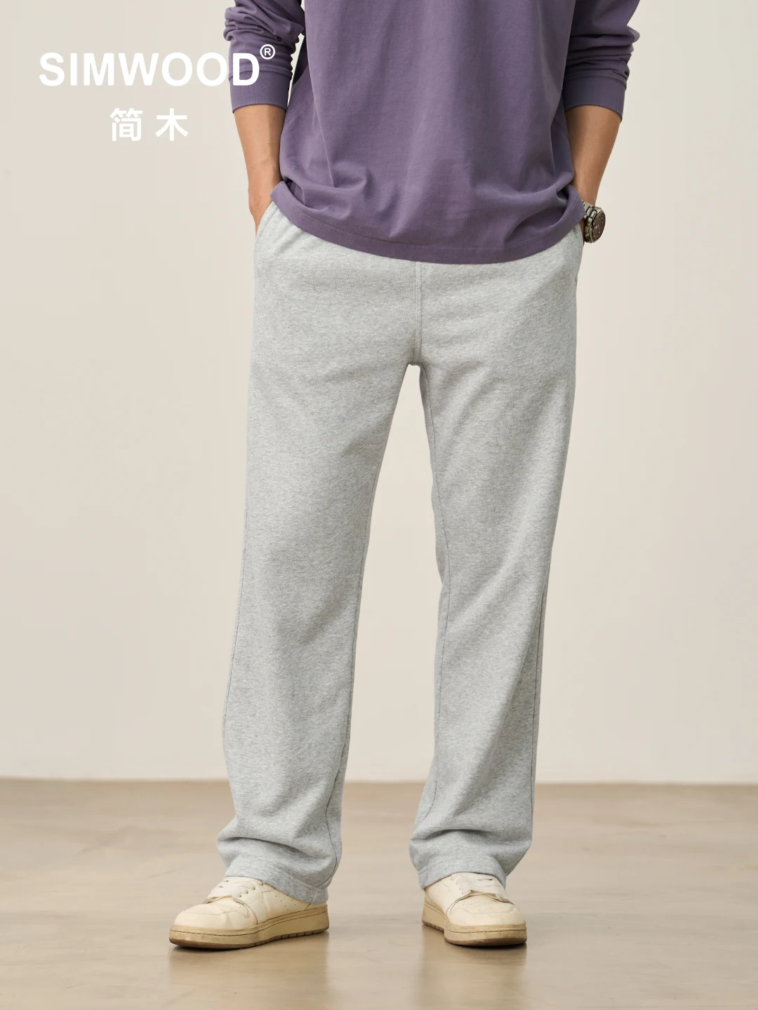 

SIMWOOD 2025 Autumn Winter Jogger Pants Men New Loose Relax 320gsm Fabric Drawstring Comfortable Sweatpants Plus Size Trousers