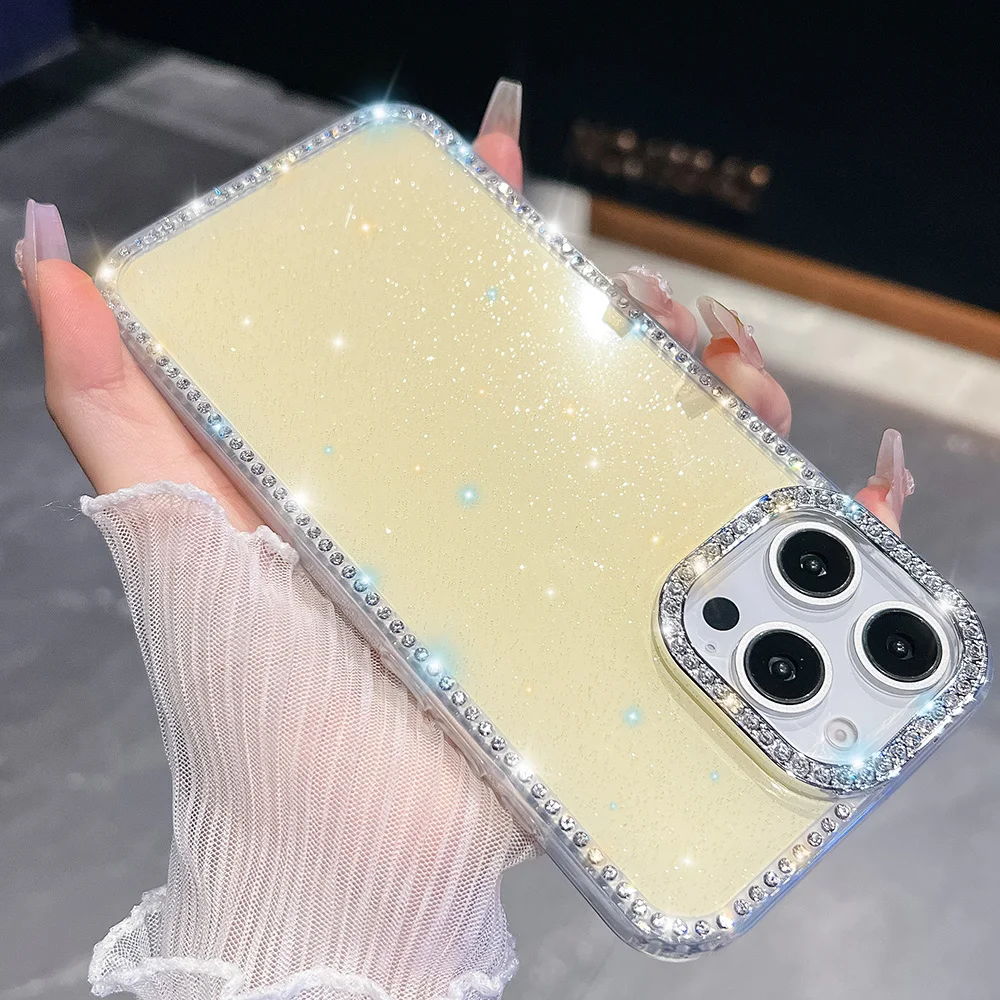 Bling hoes voor iPhone 11 Pro Max, telefoonhoes, glitter