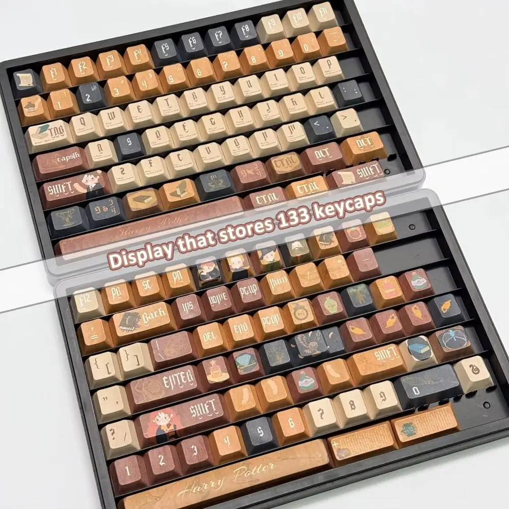 Dustproof PC Keycaps Storage Box Waterproof Stackable Keycaps Package Organizer Large Opening with Paper Dividers