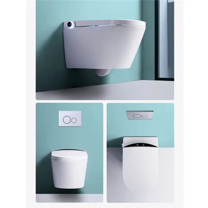 Hidden water tank european wall mounted intelligent toilet wash down electric bidet toilet bathroom wall hung smart toilets