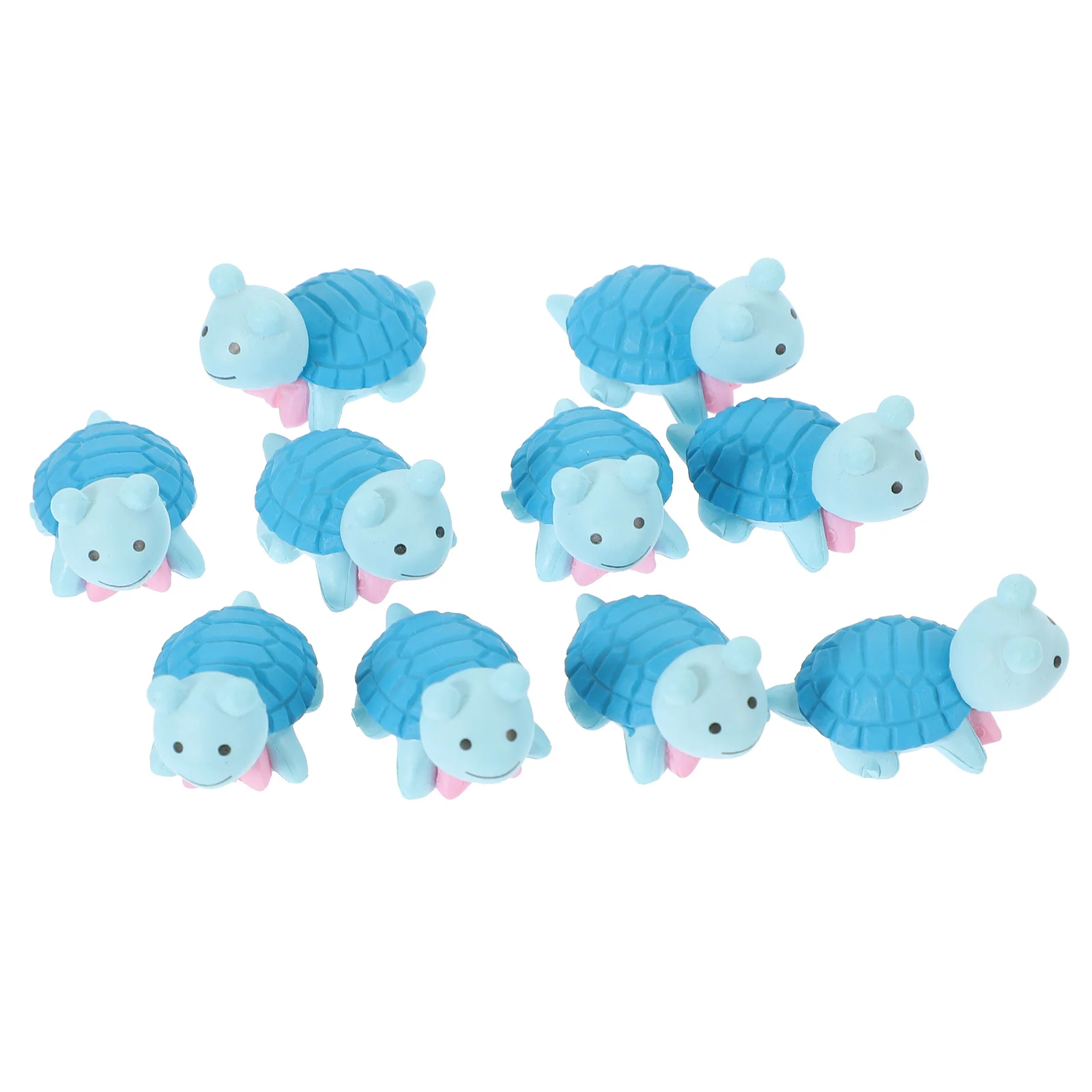 

10Pcs Small Turtle Ornament Plastic Decor for Miniature Garden Micro Landscape Bonsai Flowerpot Decoration Plastic Turtles