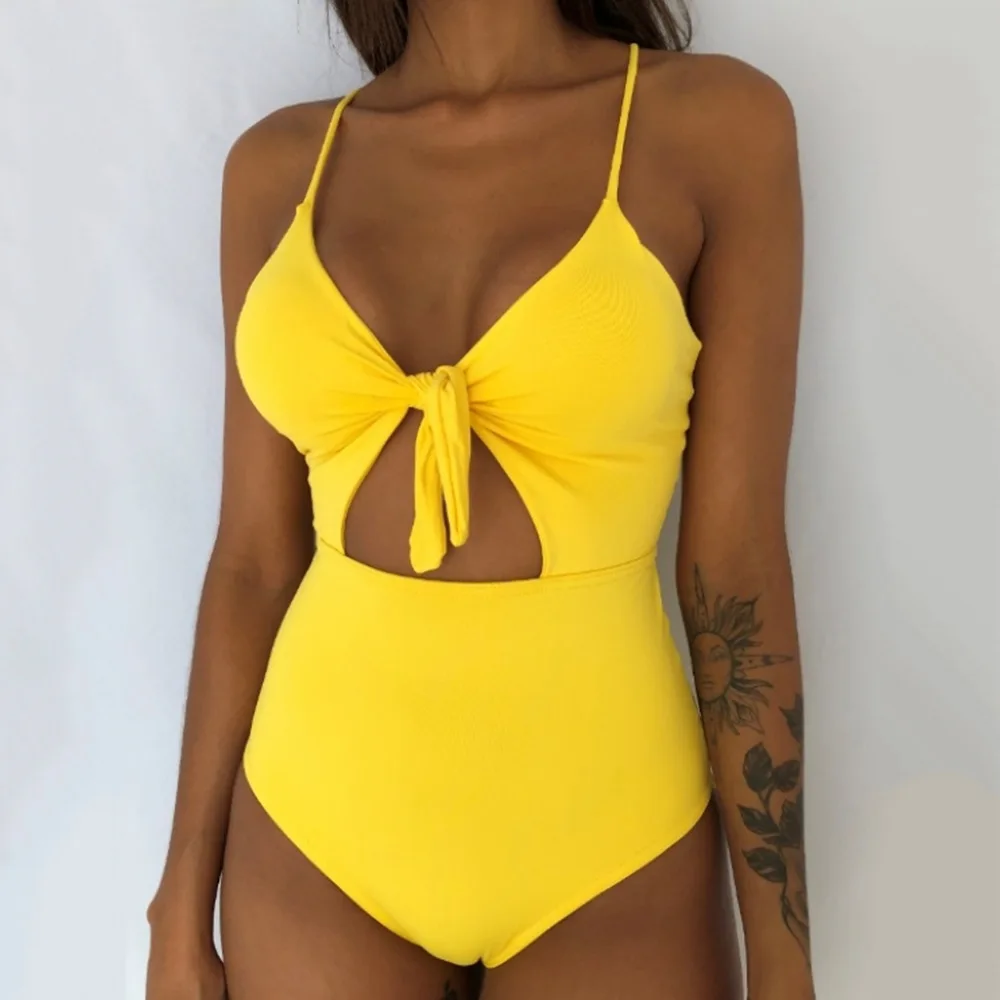 New Arrival One Piece Bathing Suit Women Swimsuit Hollow Out Swimwear Summer Beachwear