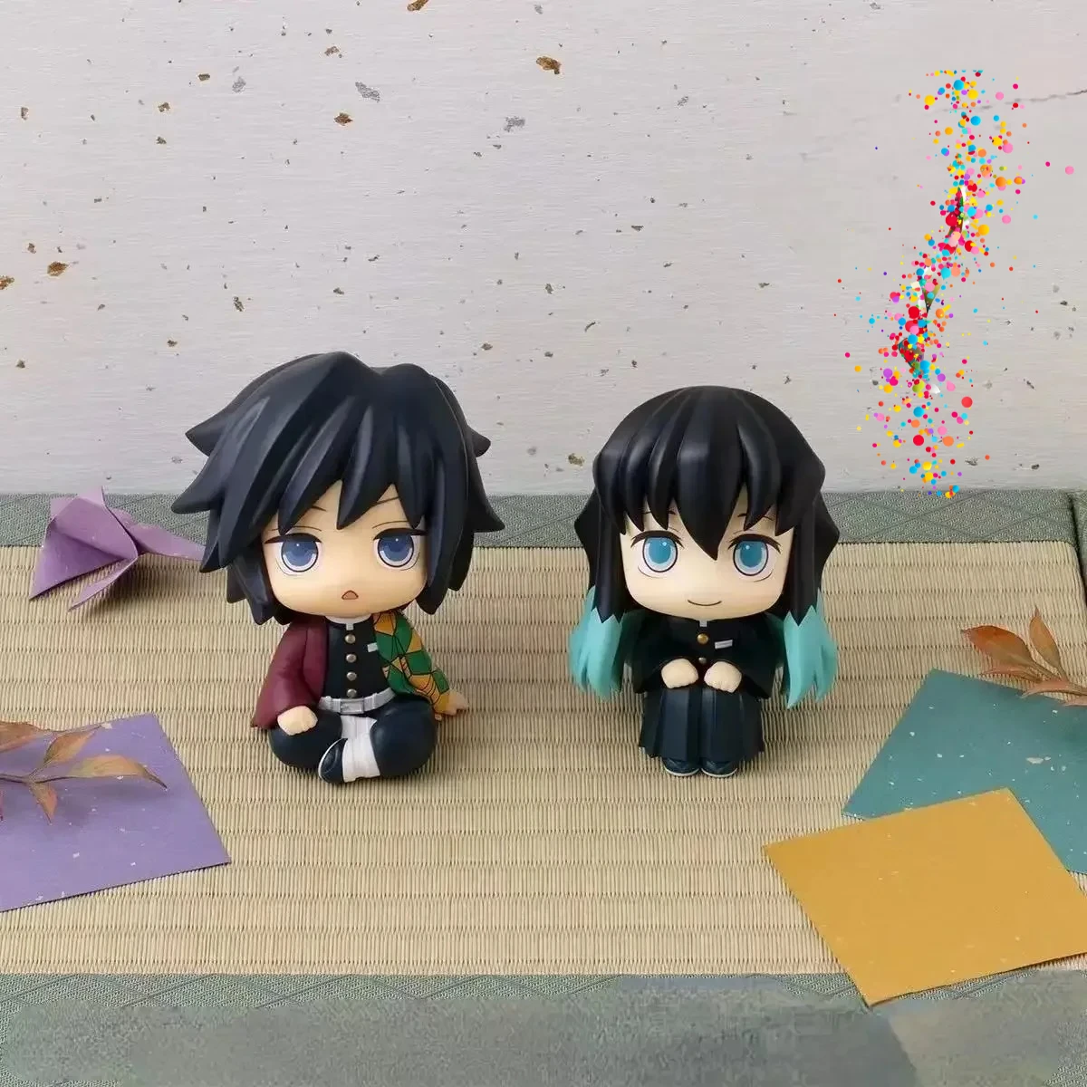 

Kawaii Demon Slayer Anime Figures Iguro Obanai Tokitou Muichirou Cute Action Model Figures Desktop Decorative Toys Anime Gift