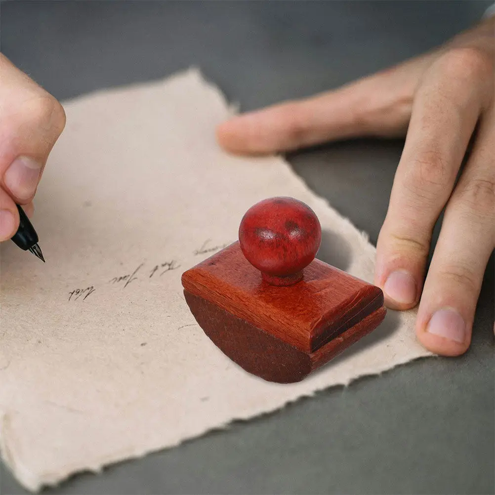 2pcs Desk Ink Blotter Wooden Rocking Absorber Calligraphy Stamp Quick Dry Tool blotting Paper Office Supplies