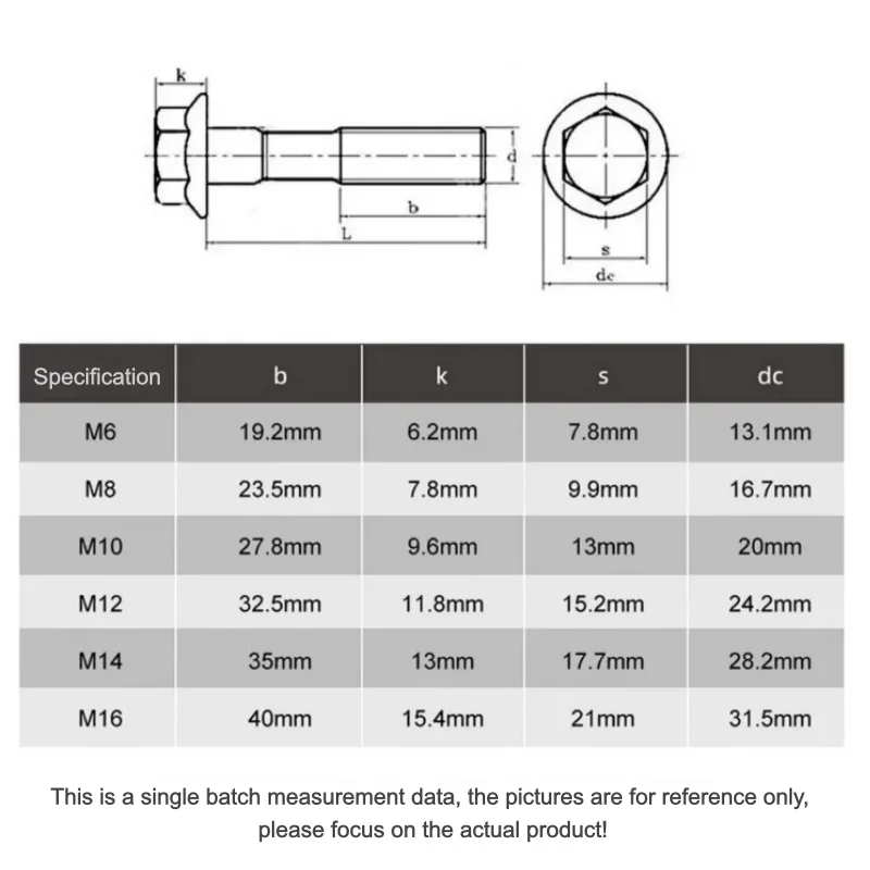 Dacromet Flange Bolt M6 M8 M10 M12 M14 M16 Metric Thread Hexagon Flange Cap Screw Grade 10.9 Hex Washer Head Car Bolt GB5787