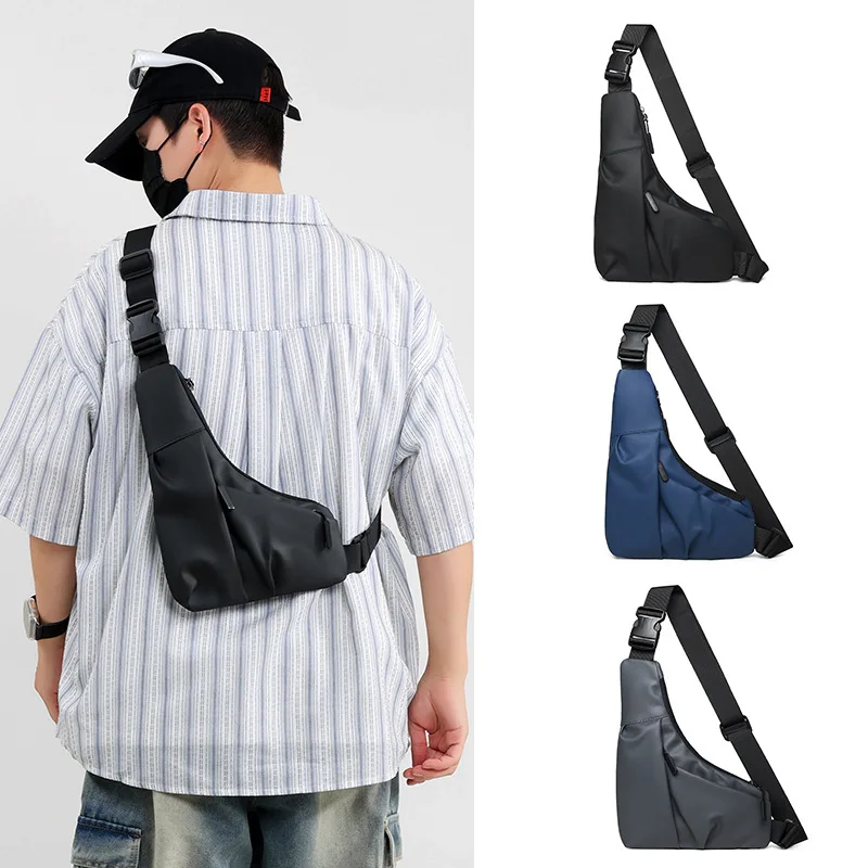 

Anti-theft close-fitting gun bag triangle waterproof film men's bag left and right cross-body leisure chest bag