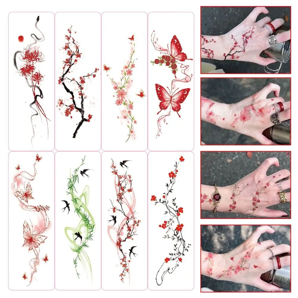 

20 Pcs New Flower Temporary Tattoos Glitter Arm Tattoo Waterproof DIY Tattoo Sticker Girls