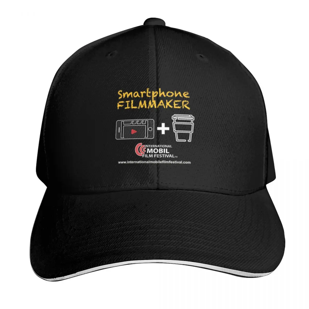 Smartphone Filmmaker Recipe Baseball Cap Cotton Twill Breathable Contrast Two Tone Brim Snapback Flat Bill
