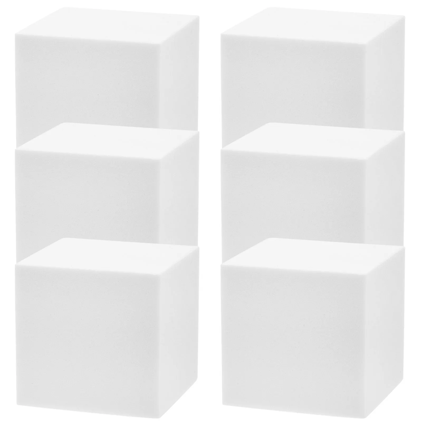 6 قطع مكعبات إسفنجية فارغة ناعمة كبيرة غير مطلية كتلة إسفنجية يدوية لتزيين حفلات الزفاف ومشاريع فنية للعطلات