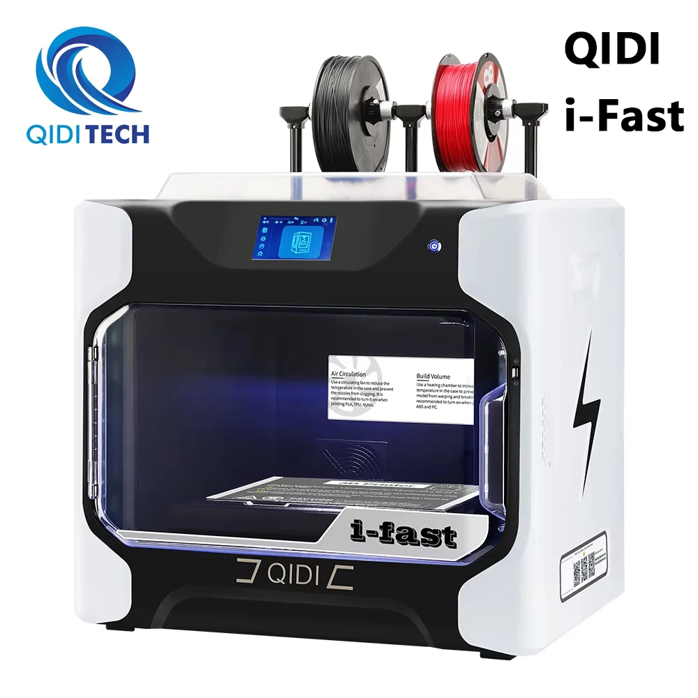 QIDI TECH i-FAST FDM 3D Printer Desktop Intelligent Industrial Grade High Precision 300℃ Dual Nozzle 330x250x320mm Build Size