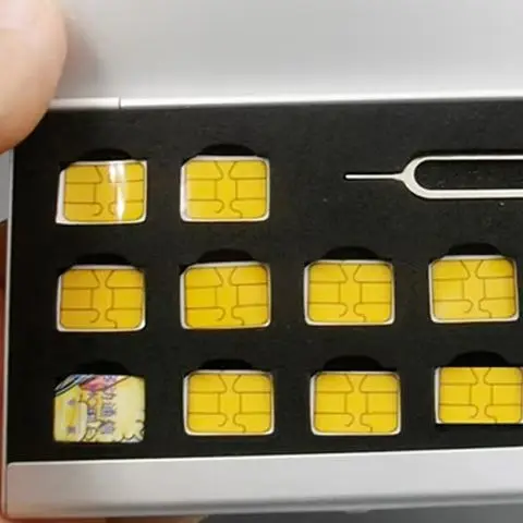 

12 слотов-NANO + 1 слот-контакт для карт, алюминиевый портативный микроконтактный разъем для SIM-карты, коробка для хранения карт памяти, защитный чехол, держатель