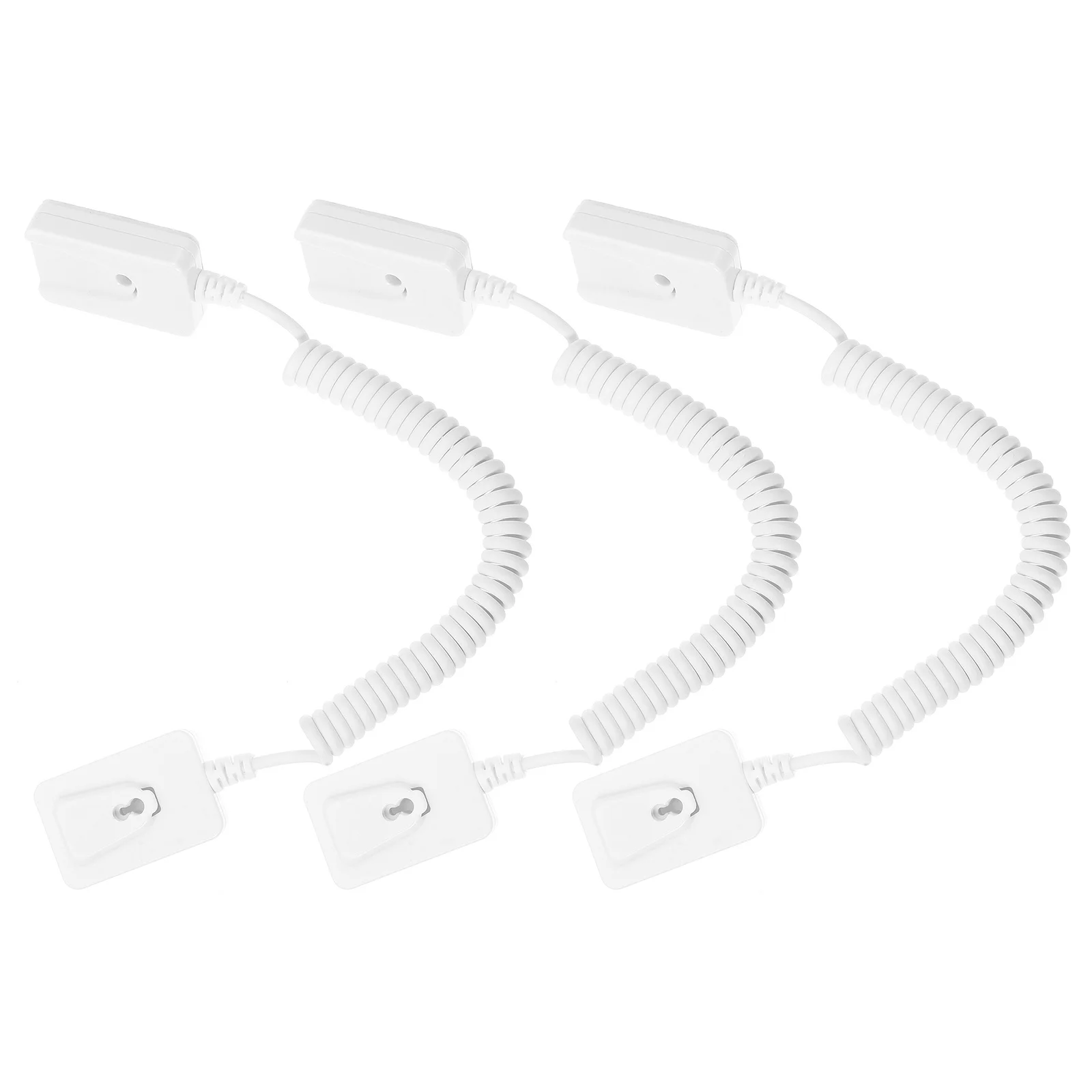 

3Pcs Remote Control Retractable Leash Practical Anti Lost Cord with Adhesive Hook for Home Hotel Plastic Remote Control Tether