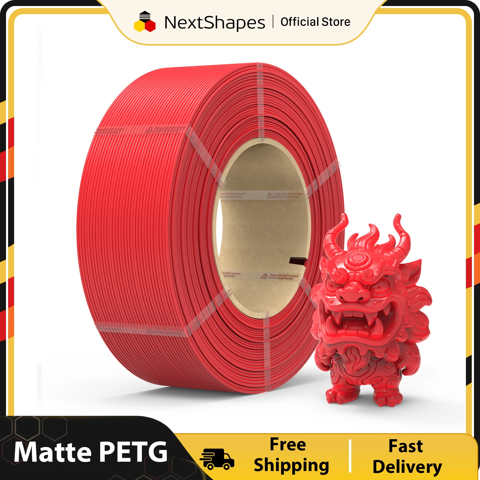 NextShapes Matte PETG Filament 1.75mm ± 0.02mm 1kg Spool Quick Printing 3D Printing Filament  Suitable For Most FDM Printers