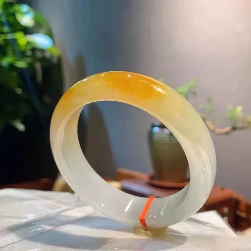 yellow  ice jade bangl peace   noblewoman's bracelet  jadeite