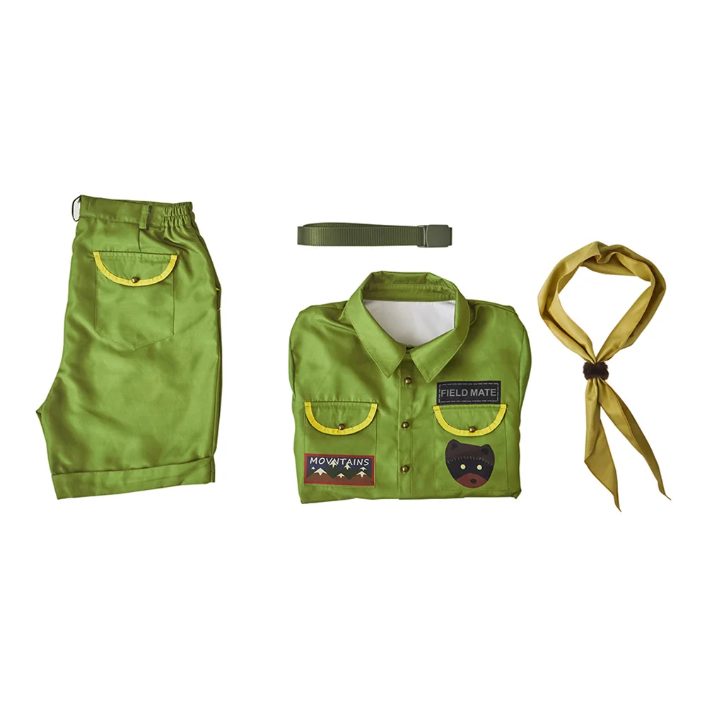 

Костюм Moonrise Kingdom для косплея Sam Shakusky, зеленая военная форма для мужчин, наряд для вечеринки на Хэллоуин