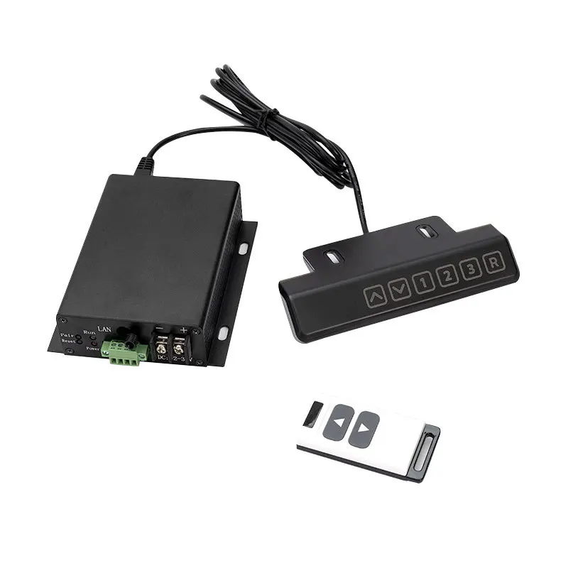 

Полностью синхронный контроллер 15А, проводное и беспроводное дистанционное управление, электрический привод 12В/24В постоянного тока.