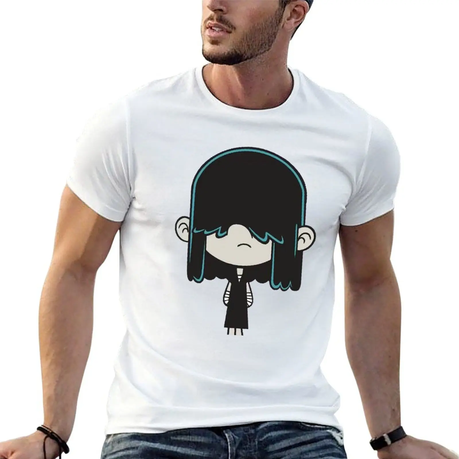 Camiseta Lucy Loud (Queen of The Loud House), camisetas de anime, camisetas de algodón de gran tamaño, camiseta esencial de alta calidad