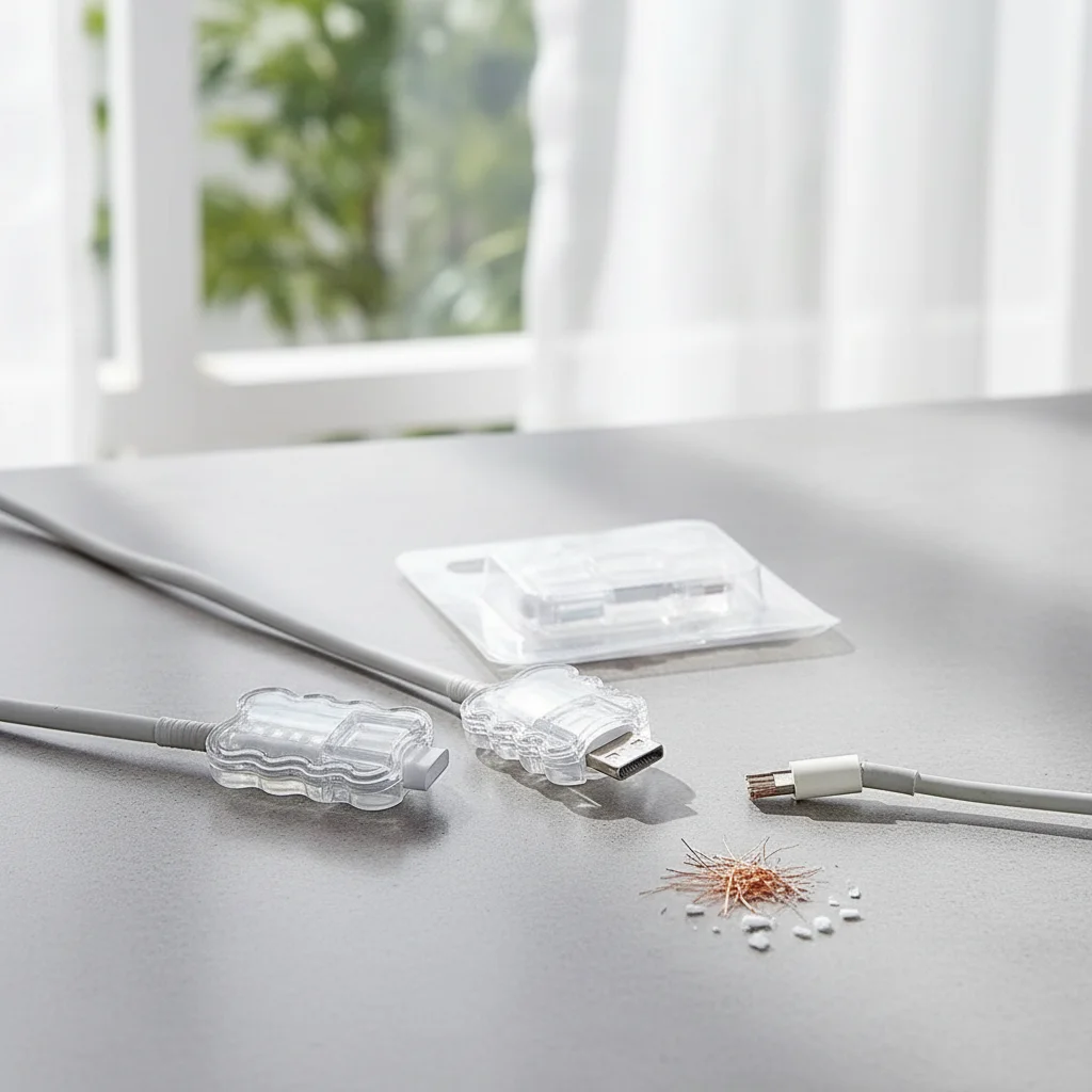 

5Pcs Transparent Data Cable Protector Anti-Breakage Double Layered Waves Cord Saver Wear-resistant Fall Prevention