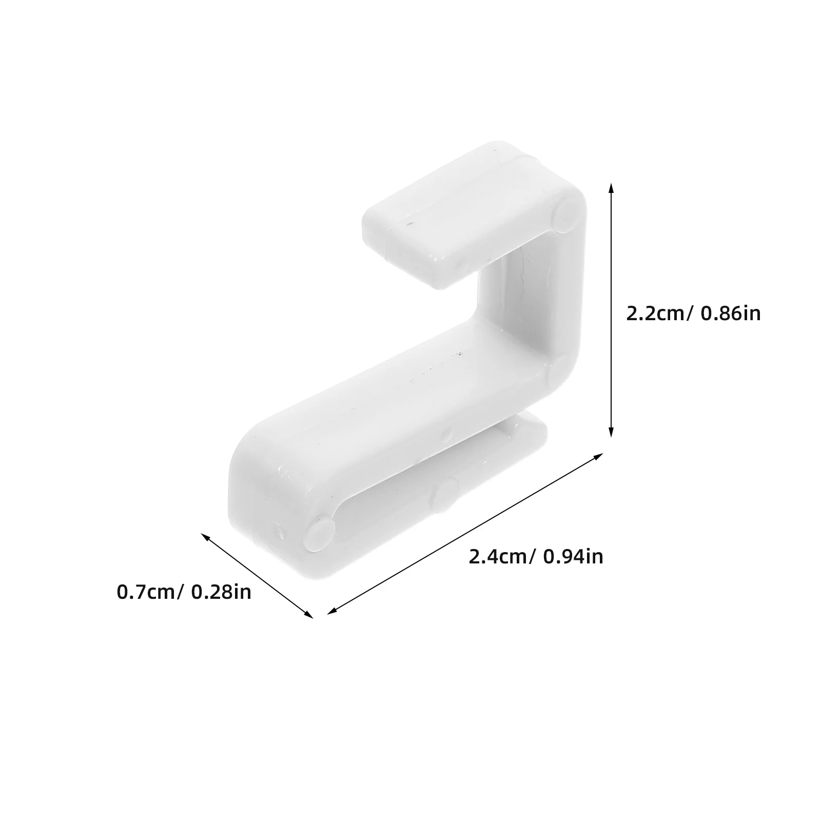 20 قطعة من خطافات S البلاستيكية بتصميم متين يناسب الأنابيب المربعة المستديرة متعددة الأغراض لشماعات خزانة المطبخ والحمام والمكتب