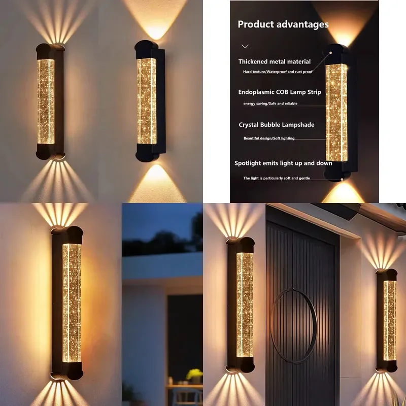 for New Design Outdoor Wall Lamp with Strip Mounting IP65 Waterproof LED Light  Garden