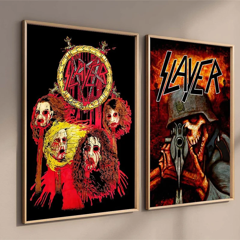 Slayer Heavy Metal Rock Band Album Poster Wall Art Canvas Painting Nordic Living Room Home Club Decor Picture Cuadro No Frame