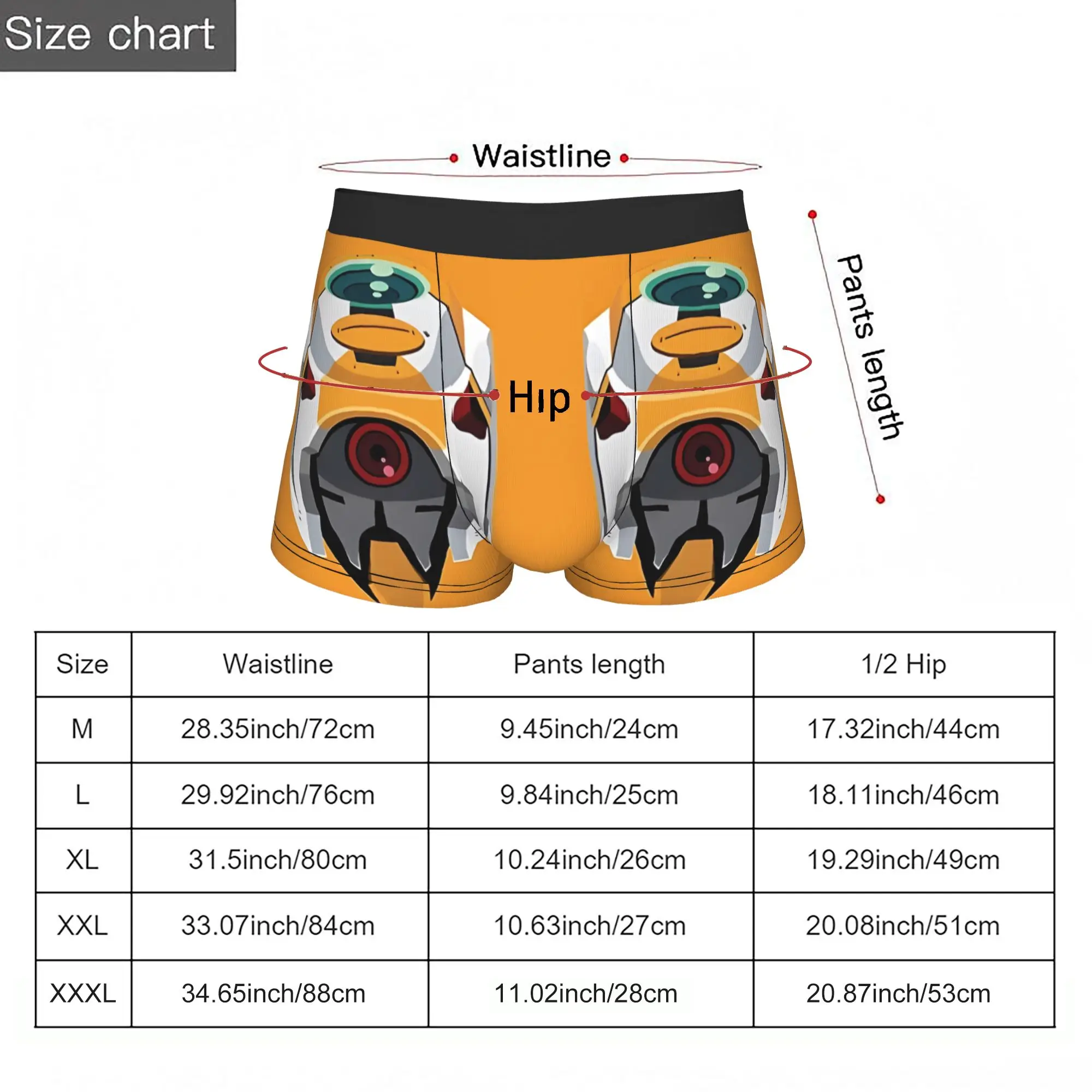 Eva 00 Flat Bandai EVA Underpants Breathbale Panties Man Underwear Print Shorts Boxer Briefs view 5