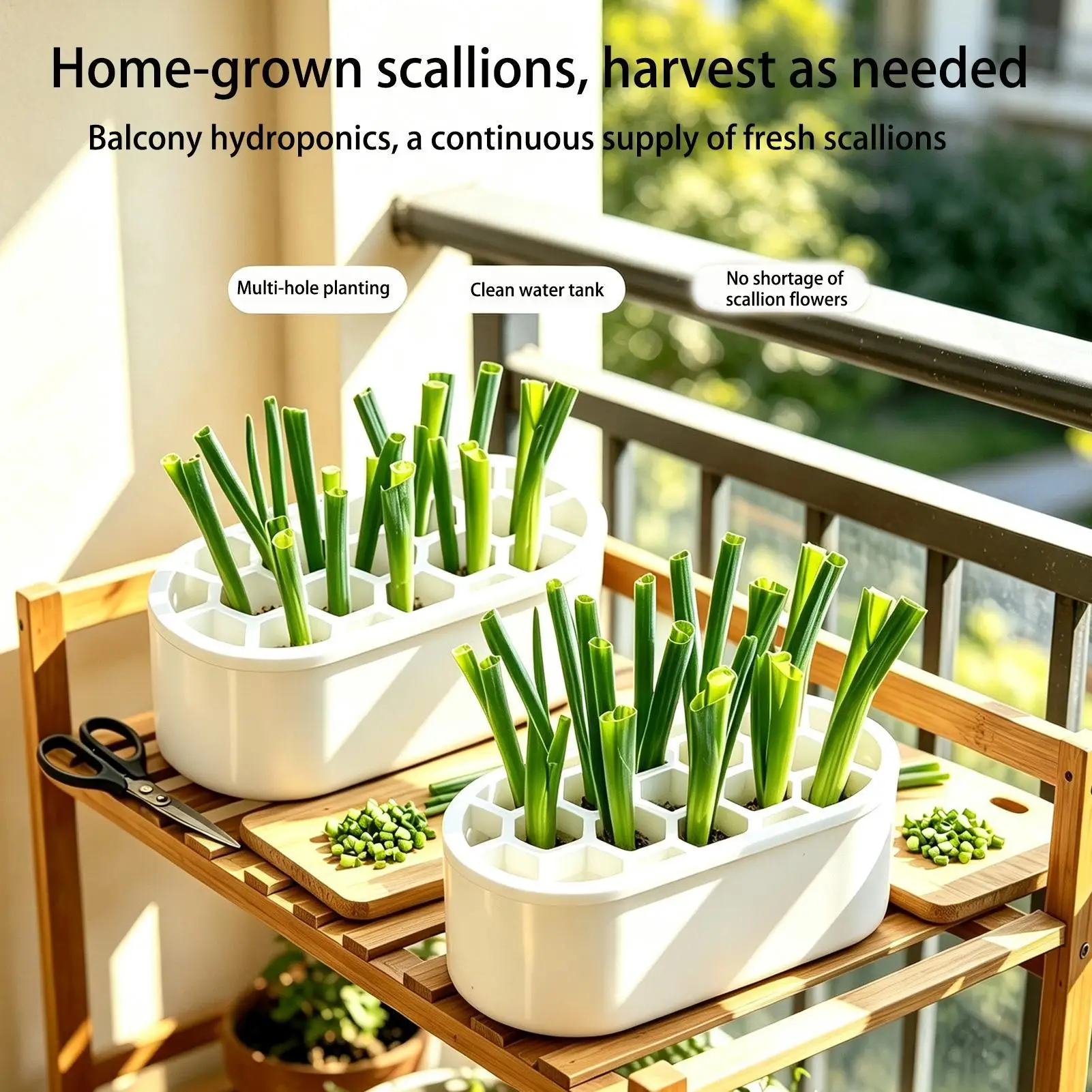 2pcs Plastic Seedling Trays Scallion Planter Box Fruit and Vegetable Seedling Pot Set Seedling Container Plastic Nursery Pots