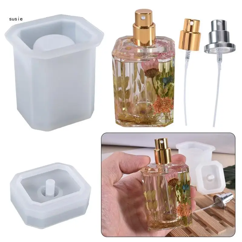 3D Bottles Silicone Mould Washable for Perfume Hand Sanitizer Home Decor X7YA