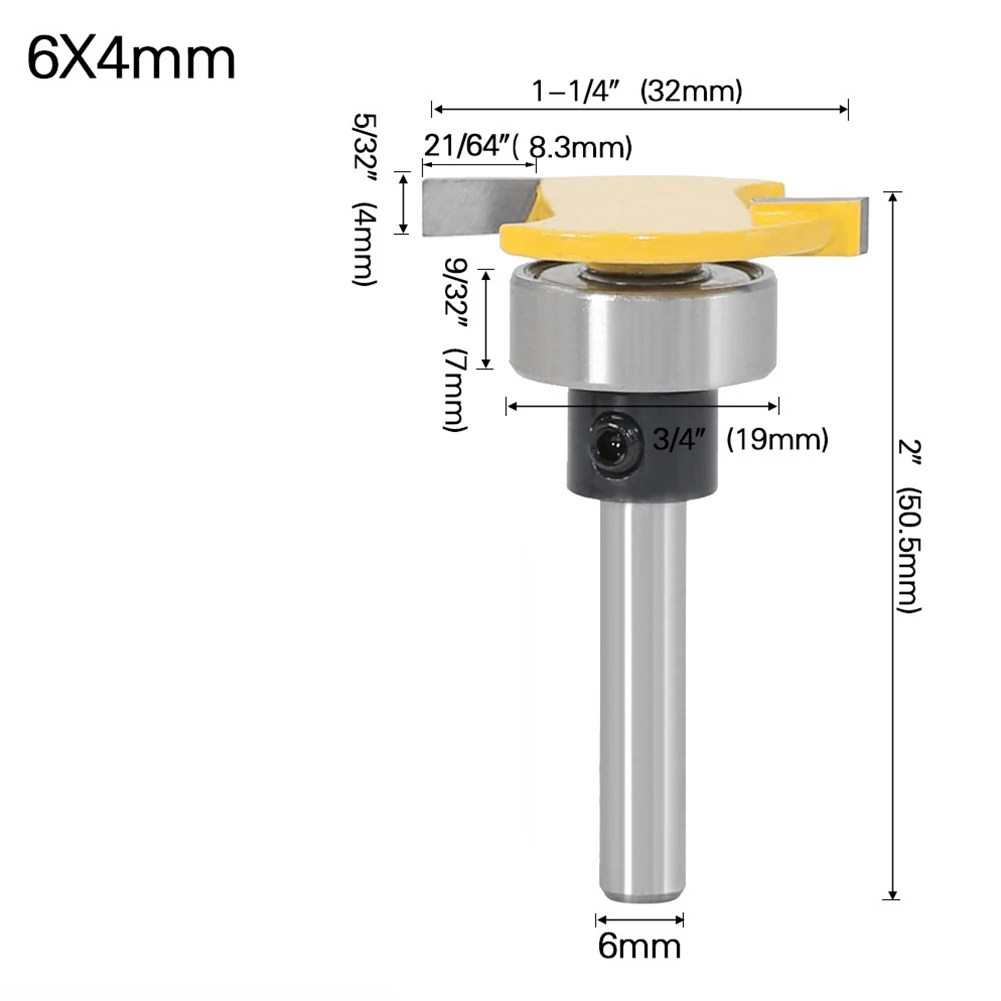 1pcs Brand New Home Router Bit Power Tools Milling Cutter Router Bit With Bottom Bearing Woodworking Face Mill