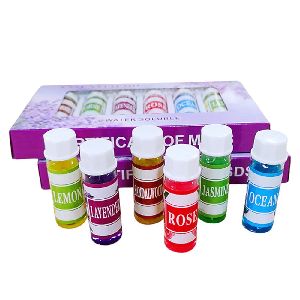 6pcs Relieve Stress Aromatherapy Essential Oil for Diffuser Incense Burner Rose Fragrance Oil 5ml Water Soluble Essential Oil