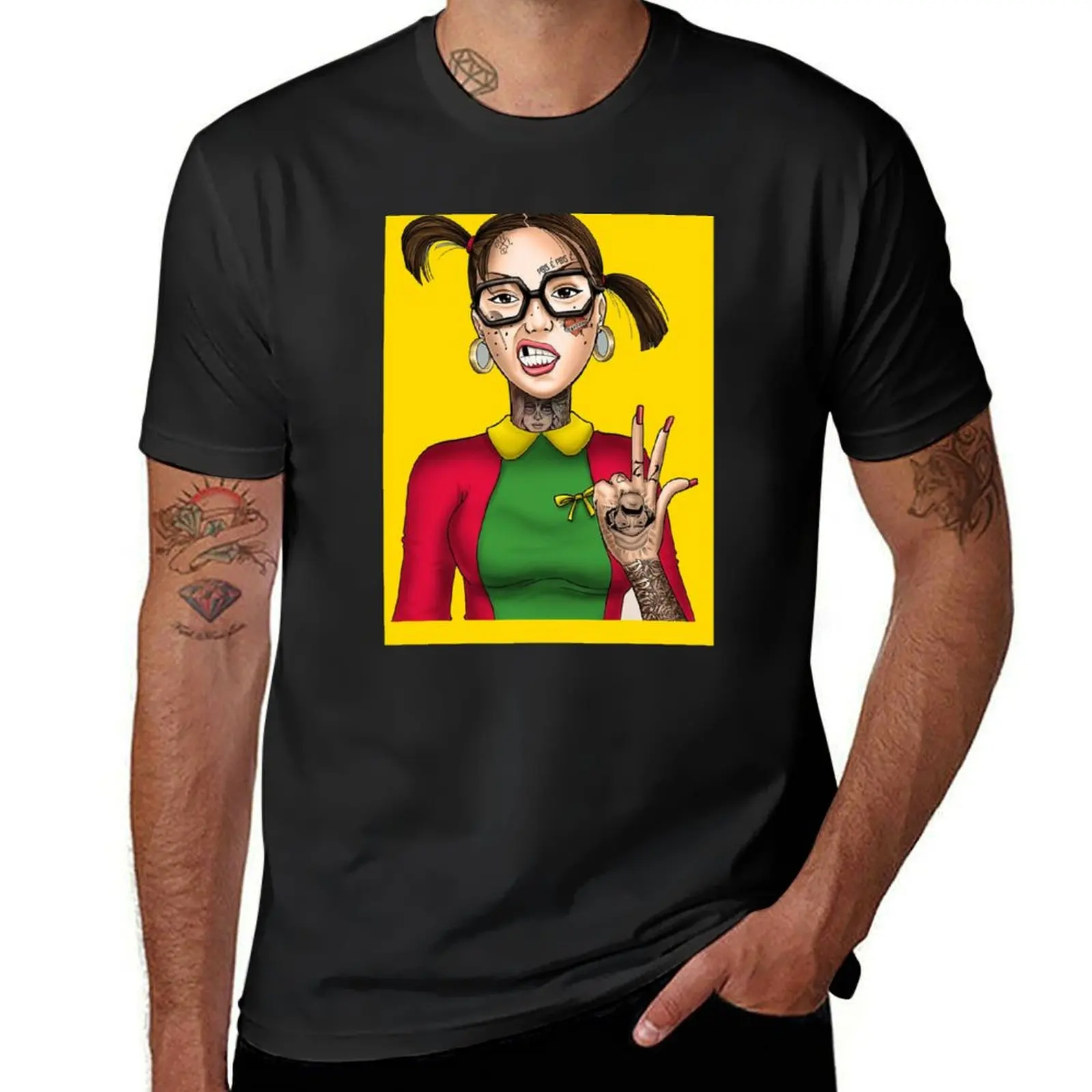 

La Chilindrina La Toxica T-Shirt blacks heavyweights kawaii clothes graphics Short sleeve tee men