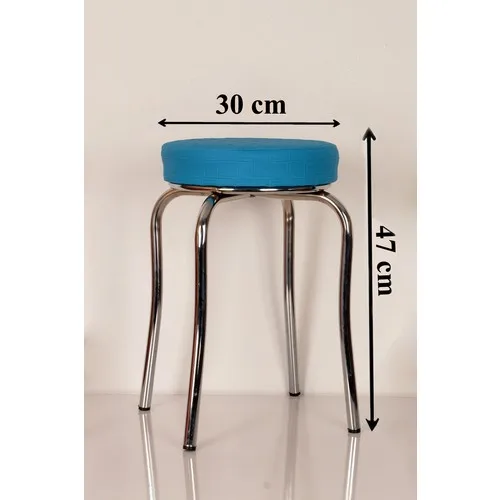 Indomitable Masacılık 3 Pcs Blue Kitchen Stool Metal Stool Profile Stool Stackable