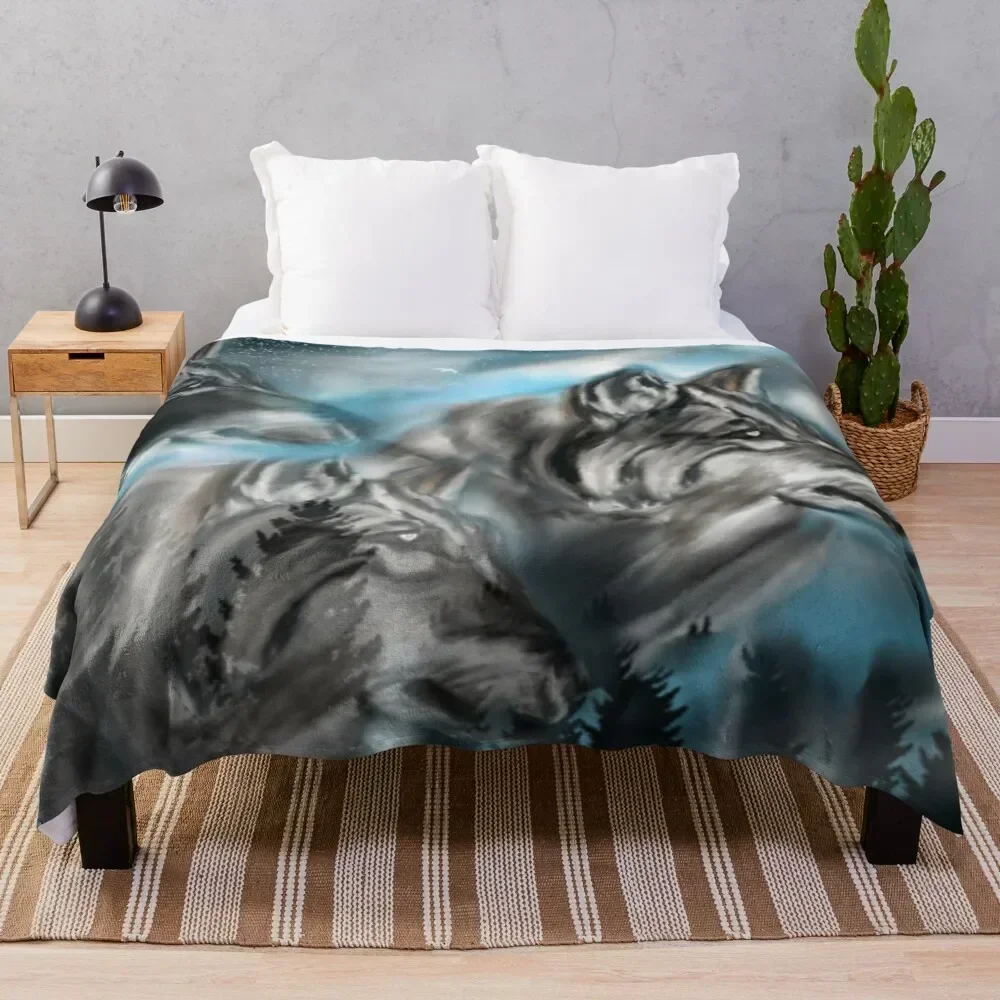 

Monlight Night Throw Blanket Cozy Home Blanket Gift for Christmas Holiday