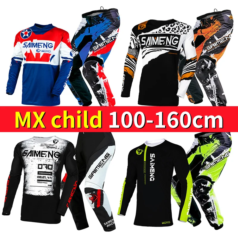 cross suit child 4 5 6 7 8 9 10 11 12 13 14 year motocross jersey pant kid off-road set girl boy MX MTB youth motorcycle racing