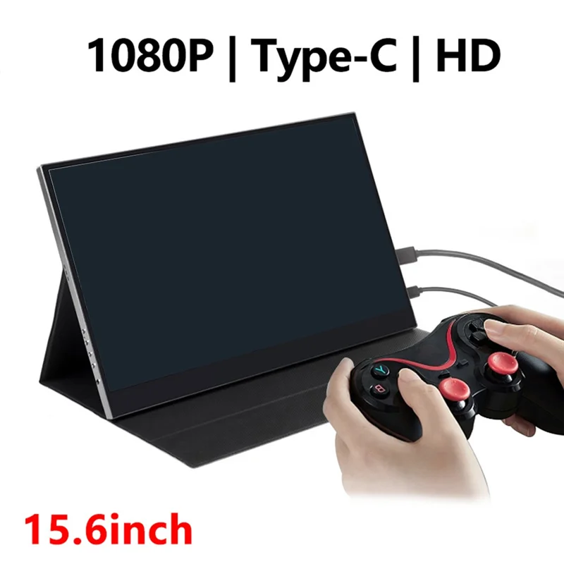 BNVN-For Waveshare شاشة LCD تعمل باللمس مقاس 15.6 بوصة (C)، 1920 × 1080 Full HD، شاشة IPS لوحة زجاجية مقسى بمقبس الاتحاد الأوروبي