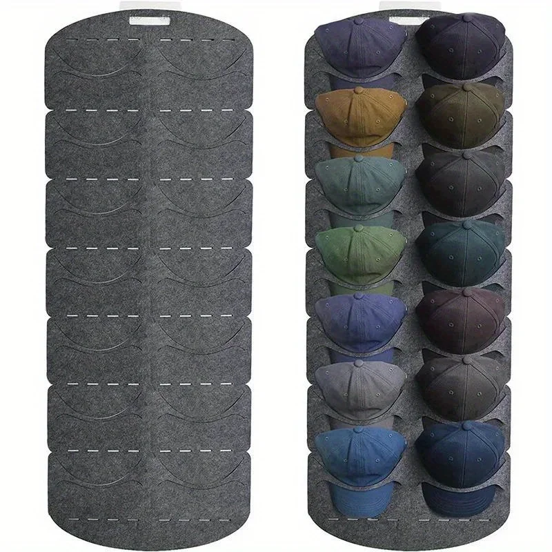 Felt Hat Storage Rack Cap Holder Wall Bag Clip Organizador Closet Baseball Peaked Travel Cap Organizer Wall Mount Hat Racks new view 3
