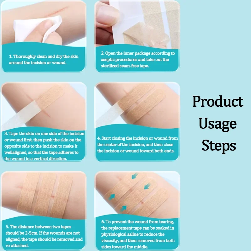 Medical Skin Wound Closure Patch Seamless Patch Adhesive Sterile Wound Dressing Postpartum Wound Strip Skin