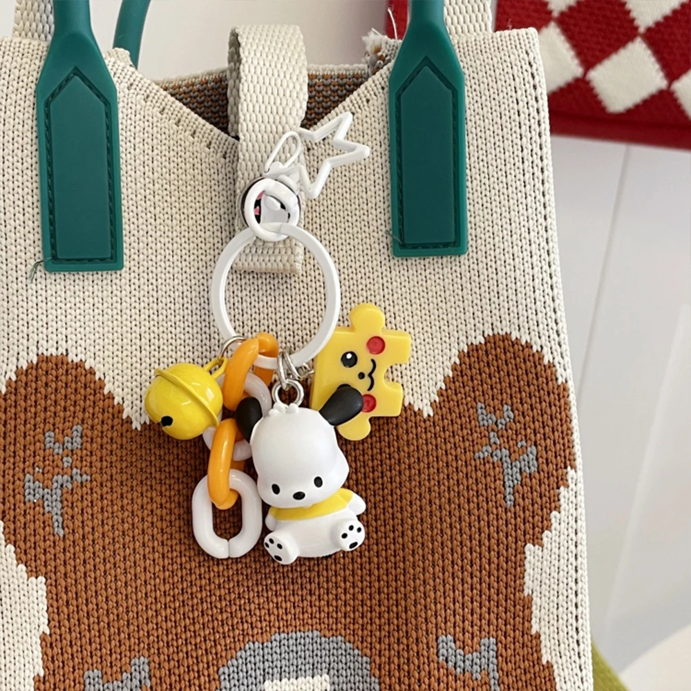 Sanrio Pochacco Schlüssel bund Y2K Anhänger Halter Schlüssel niedlichen Anime Cartoon Kette Auto Schlüssel ring Handy tasche hängen Schmuck Kinder