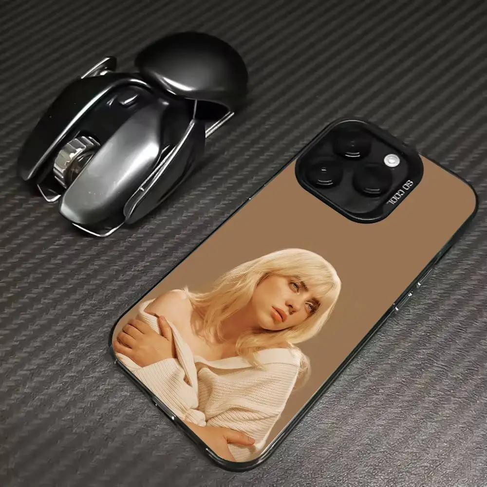 Representative pop singers B-illie Eilish  Phone Case For Gradient Silver Case iPhone 17,16,15,14,12,13,11 Plus,Pro Max,XS view 6