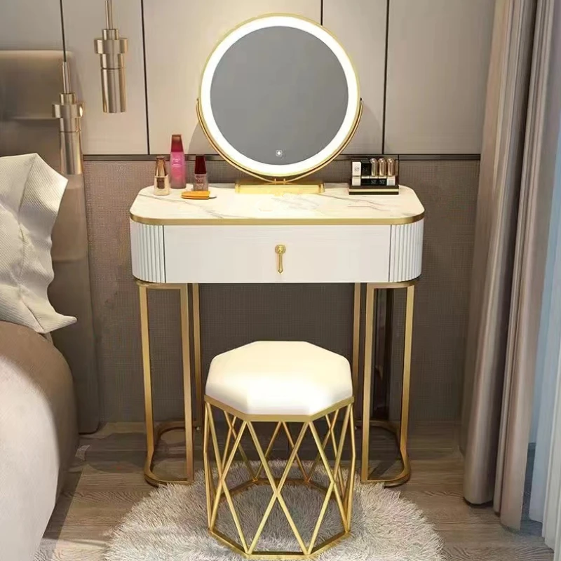 Small Narrow Girls Dressing Table Salon Minimal Nordic White Sets Dressing Table Mobile Modern Tocador Maquillaje Furniture