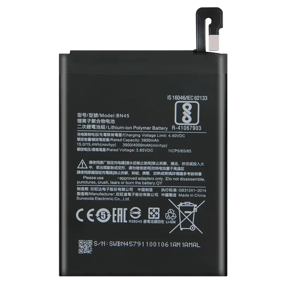 Production in 2024 Replacement Battery BN45 For Xiaomi Redmi Note 5 Redrice Note5 Rechargeable Phone Batteries 4000mAh