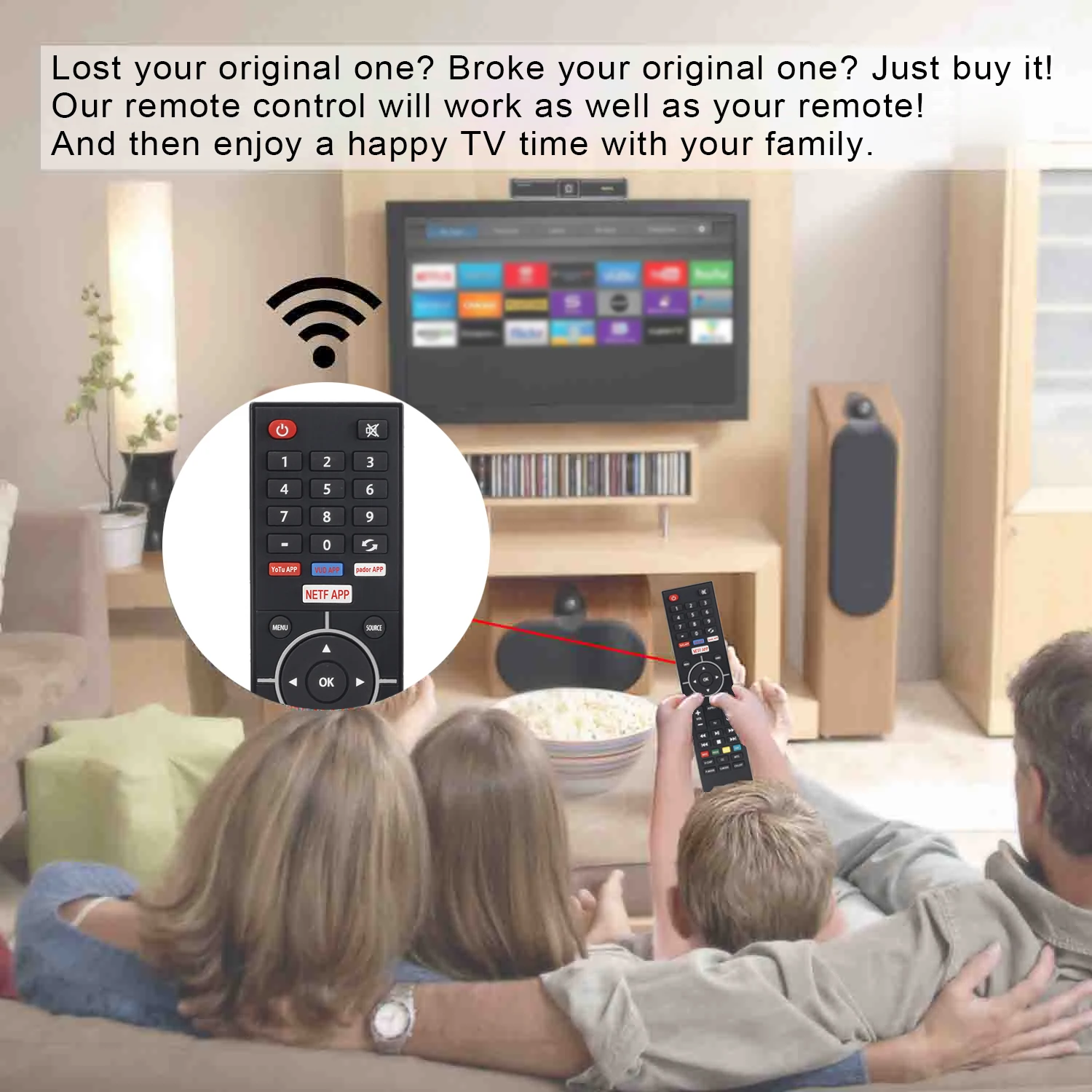 جهاز تحكم عن بعد جديد لتلفزيون وستنجهاوس الذكي UHD 4K WE50UB4417 WE55UB4417 WD40FB2530 WE55UDT108 مع وحدة تحكم VUDU Pandora