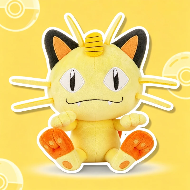 20cm Original Meowth Plush Toy Cute Soft Kawaii Cute Best Gifts for Anime Cartoon Plush Doll Figure Toy for Kids Birthday Gift