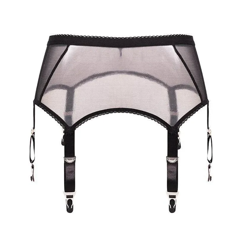 

Sexy Lingerie Garter Women's High Waist Mesh Suspender Belts Elastic Garters Stockings Accessories Office Ladies Party Dance