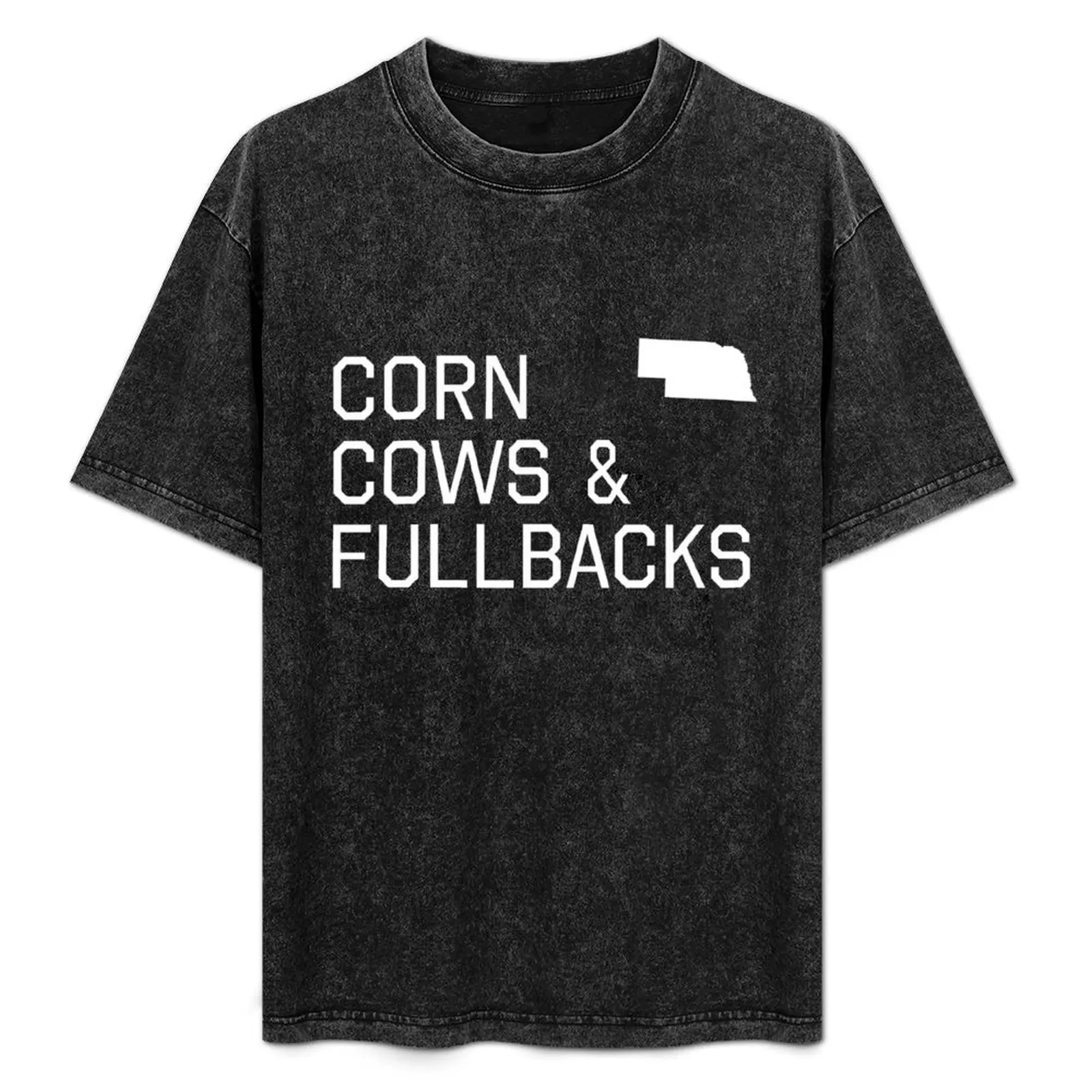 

Corn Cows And Fullbacks T-Shirt Vintage Print Crew Neck Tee