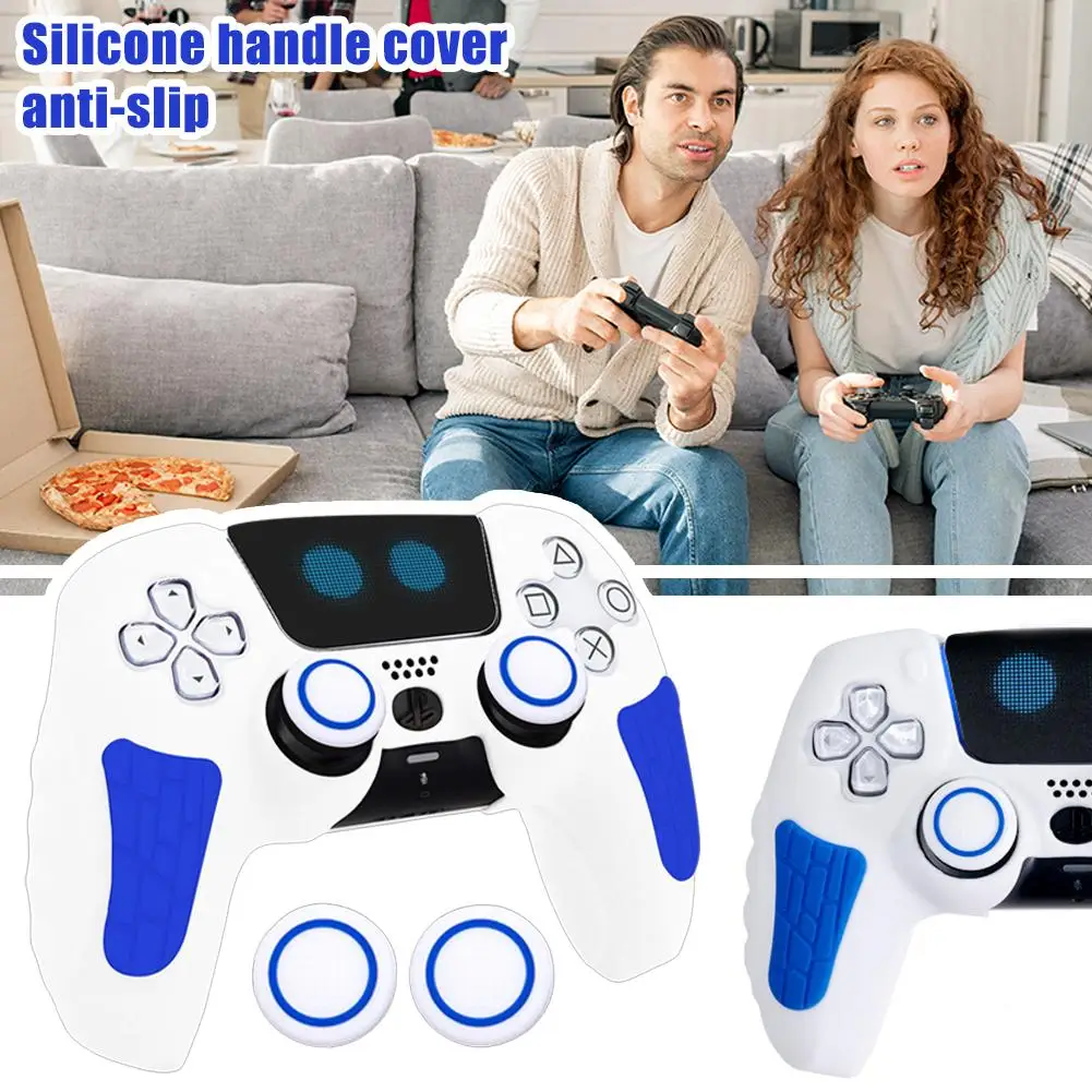 For Ps5 Astro Bot Silicone Handle Protective Cover With Touchpad Sticker Anti-slip And Sweat-proof For PlayStation5 Handle Cover